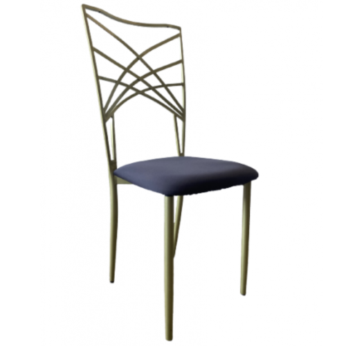 Chaise Tiffany Dorée galette noir